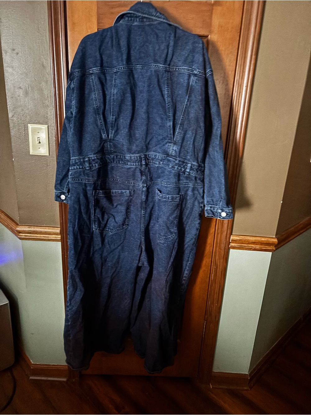 Eloquii Women’s Dark Blue Denim Jumpsuit - Picture 3 of 4